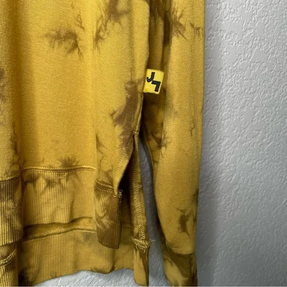 JoyLab Women's Soft Lightweight Sweatshirt Tie Dye Pattern Mustard Yellow - Picture 7 of 12
